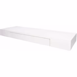 Étagère murale panneau mural, étagère suspendue, tiroir, bois massif 8x80x25cm blanc Cette étagère en bois chic met un accent ...