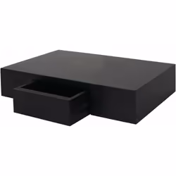 Etagère murale suspendue avec tiroir, 40cm noir Cette étagère pratique impressionne partout avec son espace de rangement et s ...