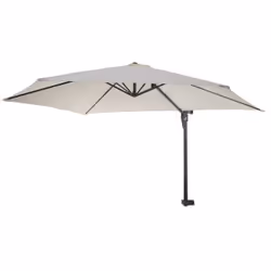 Décoshop26 04_0005634, Parasol de balcon, Carré, Noir, Crème, Polyester, Aluminium, Aluminium
