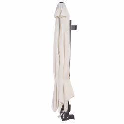 Décoshop26 04_0005634 parasol de terrasse Parasol de balcon Carré Noir, Crème