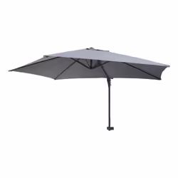 Décoshop26 04_0005636, Parasol de balcon, Hexagonal, Noir, Gris, Polyester, Aluminium, Aluminium