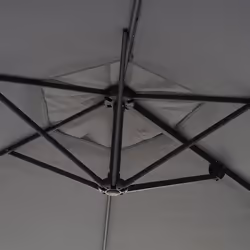 Décoshop26 04_0005636 parasol de terrasse Parasol de balcon Hexagonal Noir, Gris