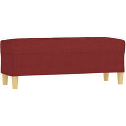 Banc banquette rouge bordeau x 100 x 35 x 41 cm tissu