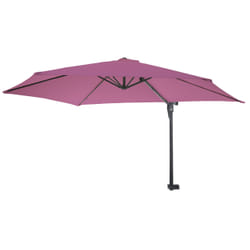 Décoshop26 04_0005638 parasol de terrasse Parasol de balcon Carré Noir, Rose