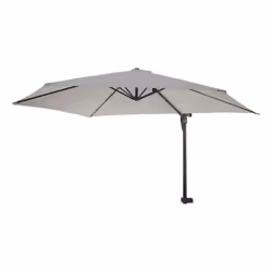 Décoshop26 04_0005639, Parasol de balcon, Autres, Noir, Sable, Polyester, Aluminium, Aluminium
