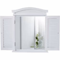 Miroir mural miroir fenêtre avec volets 53x42x5cm ~ peint en blanc Avec ce miroir mural, vous pouvez pratiquement embellir n' ...
