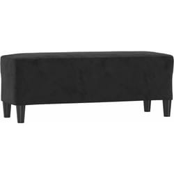 Banc banquette 100 x 35 x 41 cm velours noir