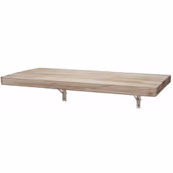 Table murale pliante murale étagère murale, bois massif pliable 100x50cm couleur naturelle Cette table de cuisine offre suffi ...