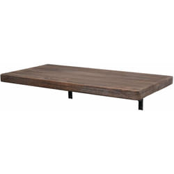 Table murale de cuisine tablette pliante en bois solide pliable 100x50cm marron foncé 040005089