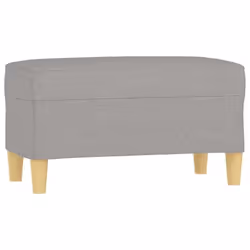 Banc banquette 70 x 35 x 41 cm tissu gris clair