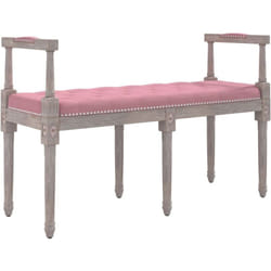 Banc banquette 110 x 40 x 70 cm velours rose
