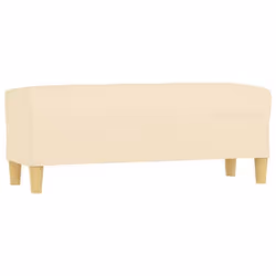 Banc banquette - Crème - 100 x 35 x 41 cm - Tissu durable - Siège confortable - Multifonctionnel