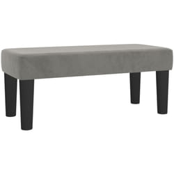 Banc banquette 70 x 30 x 30 cm velours gris clair