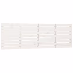 Tête de lit accessoire couchage chambre à coucher meuble murale style palette 206 par 3 par 63 bois massif blanc