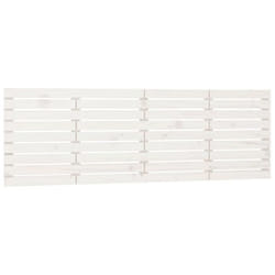 Tête de lit accessoire couchage chambre à coucher meuble murale style palette 206 par 3 par 63 bois massif blanc