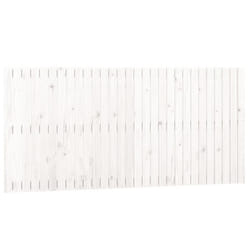 Tête de lit accessoire couchage chambre à coucher meuble murale style palette 185 par 3 par 90 bois massif blanc