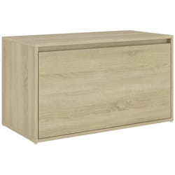 Banc banquette d'entrée 80 x 40 x 45 cm chêne sonoma aggloméré