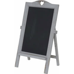 Décoshop26 - Tableau publicitaire panneau pour craie sur pied 66x37x27cm aspect vintage gris 040004311