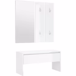Créez un environnement chaleureux et accueillant juste à côté de votre porte avec cet ensemble de meubles de couloir ! Matéri ...