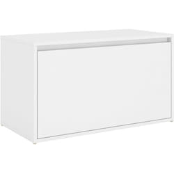 Banc banquette d'entrée 80 x 40 x 45 cm blanc aggloméré