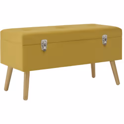 Ce banc en velours s'intégrera à merveille dans votre salon ou entrée. La tapisserie en velours moutarde est douce au toucher ...