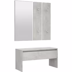Créez un environnement chaleureux et accueillant juste à côté de votre porte avec cet ensemble de meubles de couloir ! Matéri ...