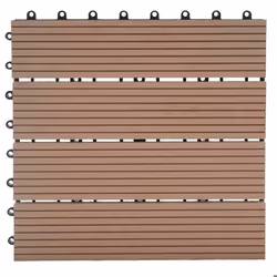 Dalles de terrasse - Premium - WPC - 30x30 cm - Résistantes aux intempéries - Faciles à installer