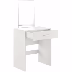 Coiffeuse avec miroir et tabouret Cette table coiffeuse avec son tabouret vous facilitent la préparation le matin et la mise  ...