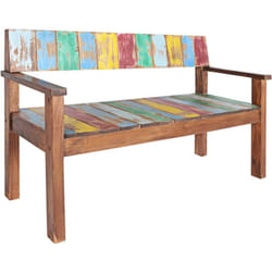 Banc banquette 115 x 51 x 80 cm bois de récupération massif