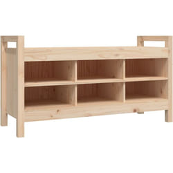 Banc banquette d'entrée 110 x 40 x 60 cm bois de pin massif