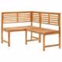 Banc dangle - Acacia - 140 x 100 x 91 cm - Bois massif - Finition à lhuile - Extérieur