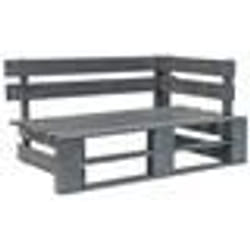 Banc de jardin meuble de patio d exterieur terrasse d angle 110 x 65 x 55 cm palette de jardin bois gris