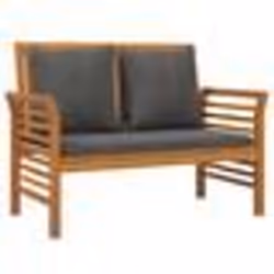 Banc de jardin meuble de patio d exterieur terrasse de canape avec coussins 120 x 60 x 81 cm gris fonce bois d acacia so