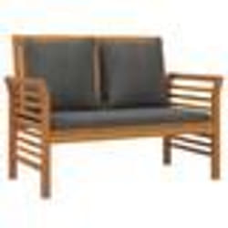 Banc de jardin meuble de patio d exterieur terrasse de canape avec coussins 120 x 60 x 81 cm gris fonce bois d acacia so