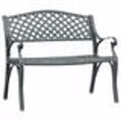 Banc de jardin meuble de patio d exterieur terrasse 102 x 50 x 83 cm aluminium coule vert