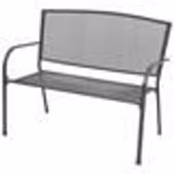 Banc de jardin meuble de patio d exterieur terrasse 108 x 60 x 88 cm acier et maille anthracite