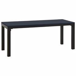 Banc de jardin meuble de patio d exterieur terrasse 110 cm acier et wpc noir