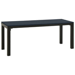 Banc de jardin meuble de patio d exterieur terrasse 110 cm acier et wpc noir