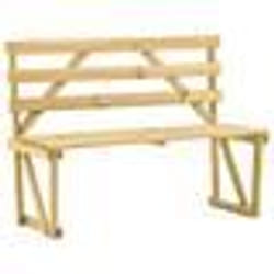 Banc de jardin meuble de patio d exterieur terrasse 120 x 50 x 90 cm bois de pin impregne