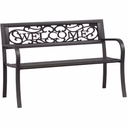 Reposez-vous dans votre jardin, sur votre patio ou tout autre espace extérieur sur ce banc de jardin. Fabriqué en acier endui ...