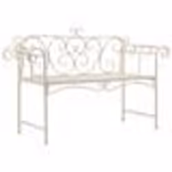 Banc de jardin - Antique - 132 x 46 x 85 cm - Métal - Résistant aux intempéries - 2 personnes