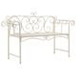 Banc de jardin - Antique - 132 x 46 x 85 cm - Métal - Résistant aux intempéries - 2 personnes