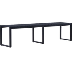 Helloshop26 - Banc de jardin meuble de patio d'extérieur terrasse 180 cm panneau ps noir