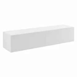 etagere murale design meuble support TV style avec 2 tiroirs 140 cm blanc