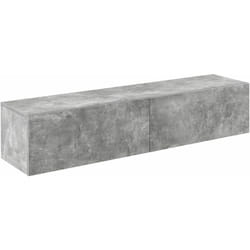 Helloshop26 - tagère murale design meuble support tv stylé avec 2 tiroirs capacité de charge jusqu'à 25 kg panneau de particules mélaminé 140 x 33 x