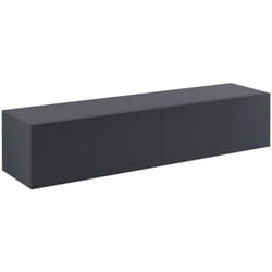 Helloshop26 - tagère murale meuble support tv 140 cm gris foncé mat