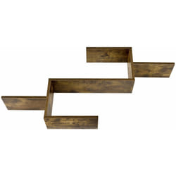 Helloshop26 - tagère murale meuble design surfaces de rangement 104 cm effet bois foncé