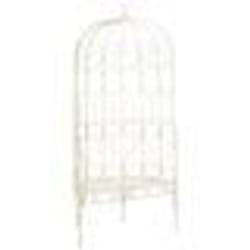 Banc de jardin meuble de patio d exterieur terrasse 95 x 54 x 200 cm fer blanc antique