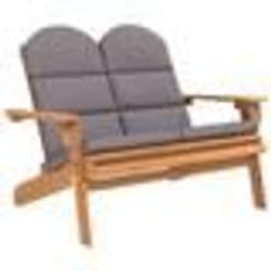 Banc de jardin - Acacia - 126 cm - Pliable - Confortable - 2 coussins inclus