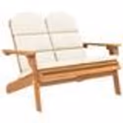 Banc de jardin - Acacia - Adirondack - 126 cm - 3 places - Confortable avec coussins